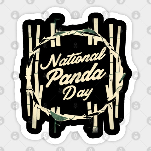 national panda day Sticker by CreationArt8